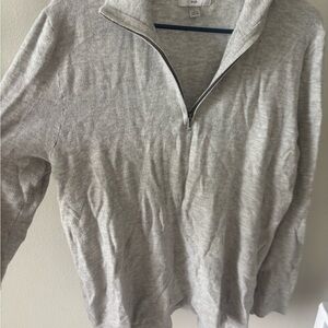 Goodfellow & Co Light Gray Zip-Up Sweater